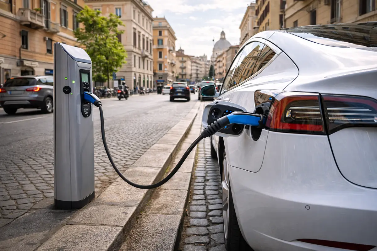 auto elettrica ricarica